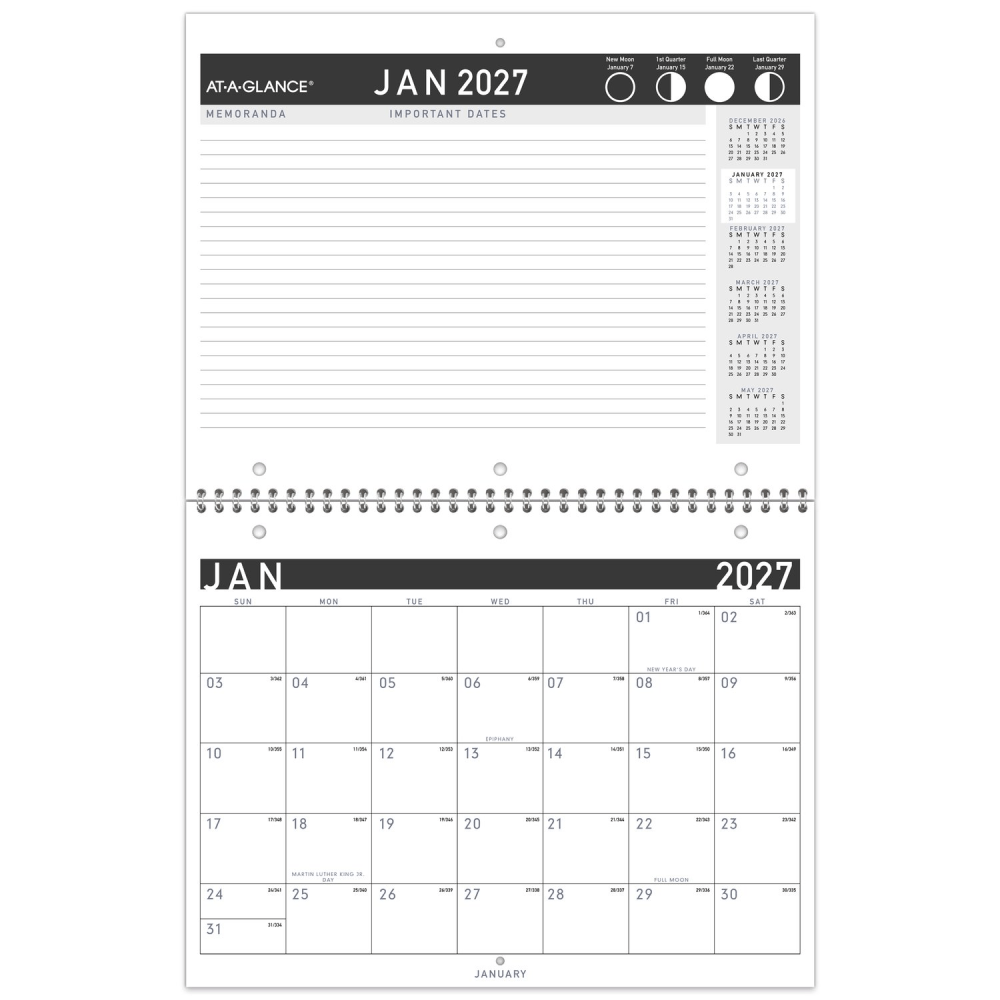 AT-A-GLANCE® Contemporary 2027 Monthly Wall Calendar, Small,
