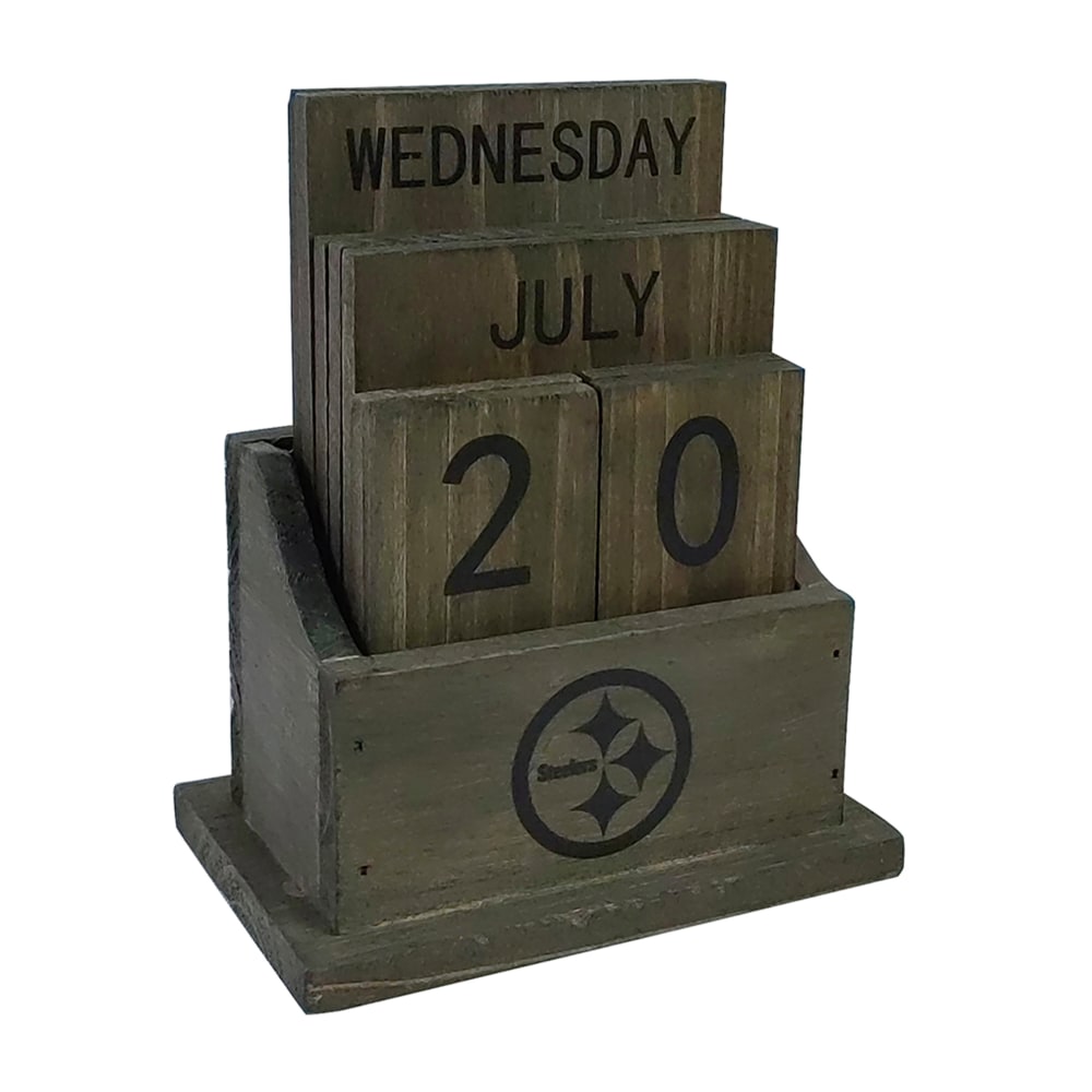 Imperial NFL Wood Block Calendar, Pittsburgh Steelers