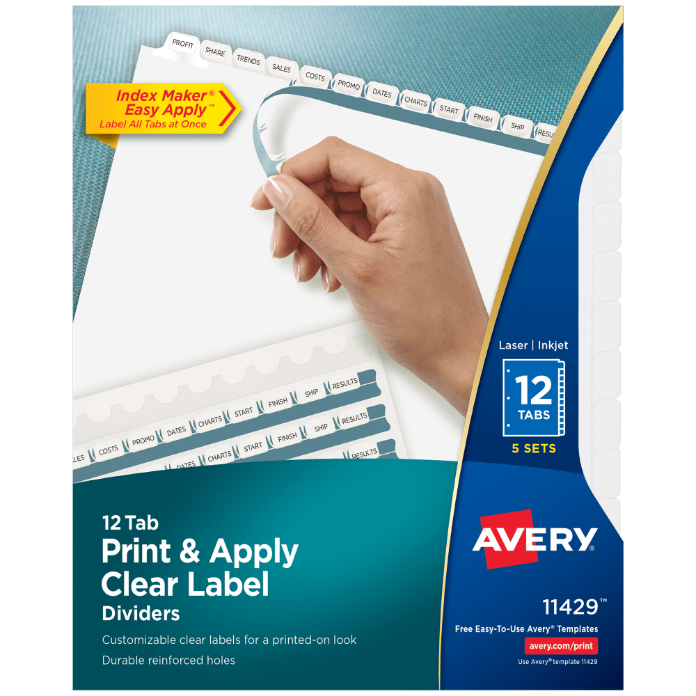 Avery® Customizable Index Maker® Dividers For 3 Ring