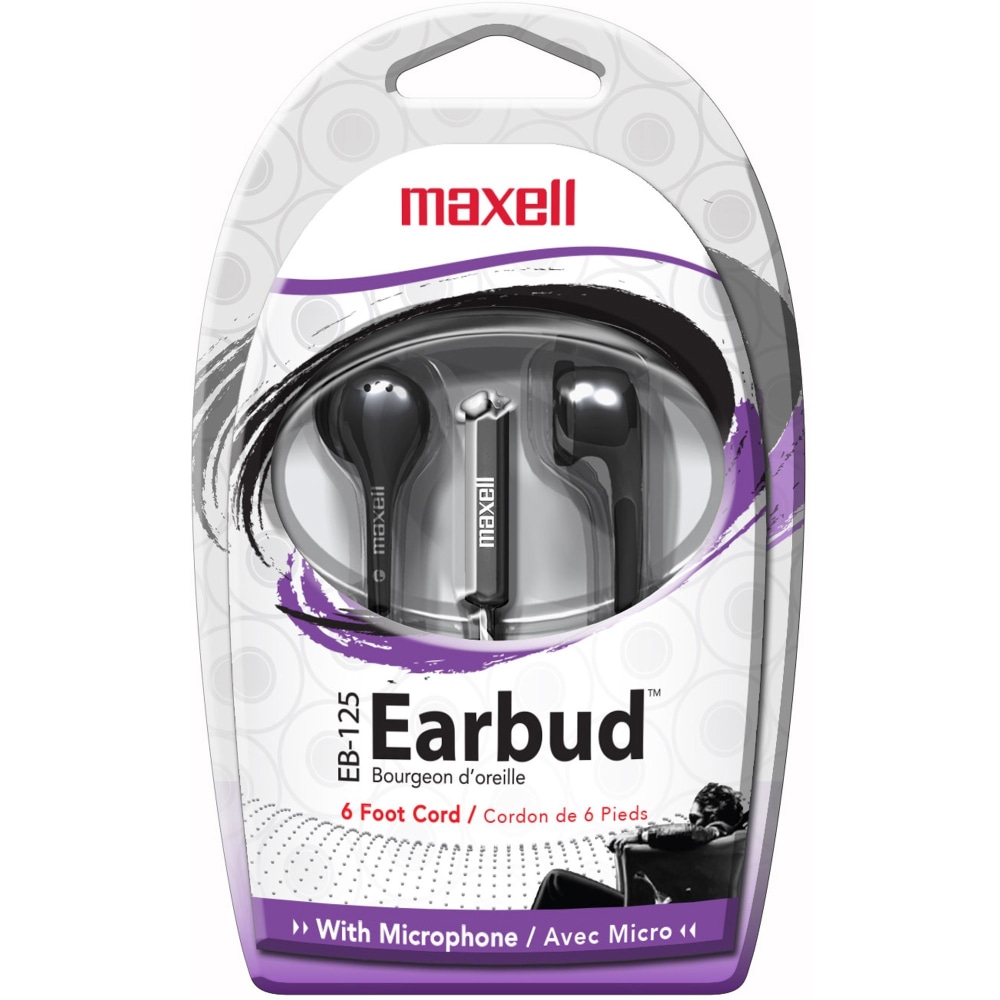 Maxell On-Earbud with MIC - Mini-phone (3.5mm) -