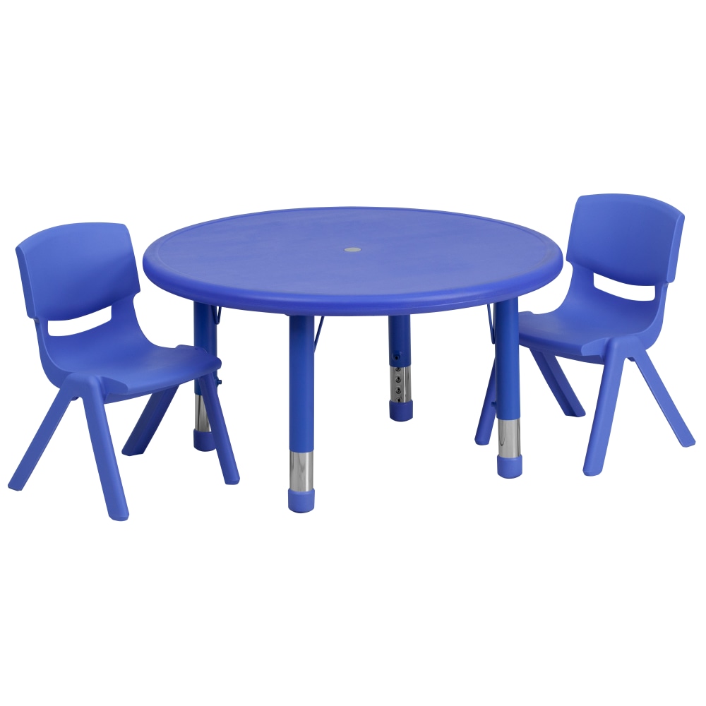 Flash Furniture Round Plastic Height-Adjustable Activity Table