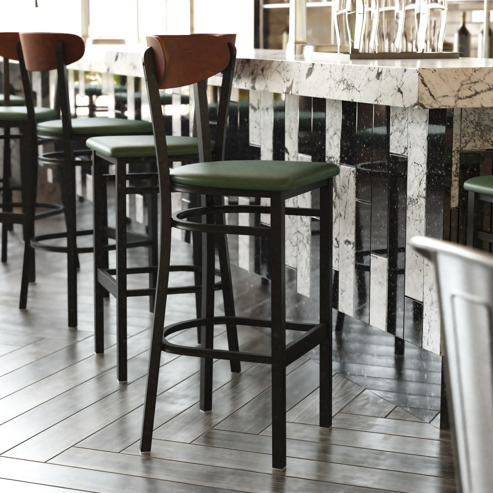 Flash Furniture Wright Steel/Vinyl Commercial-Grade Barstool With