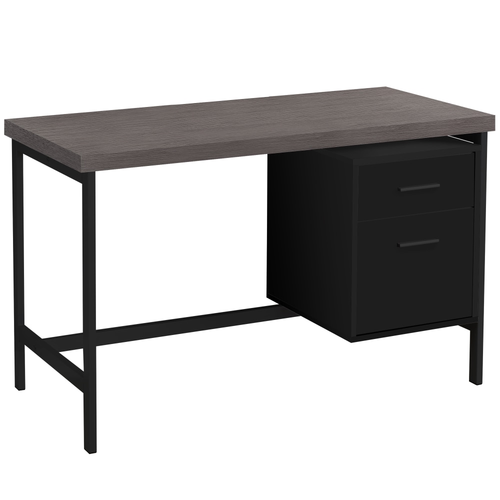 Monarch Specialties Paul 48"W Computer Desk, Black/Gray