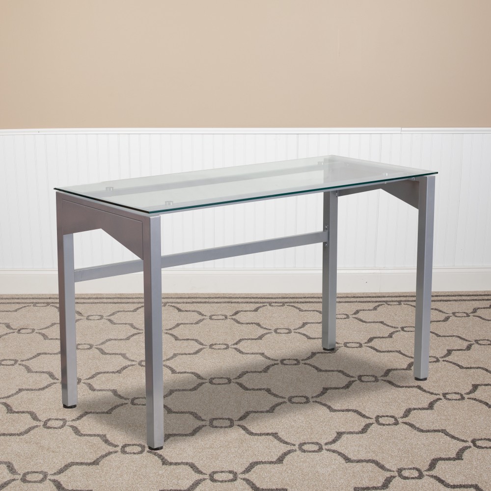 Flash Furniture 48"W Contemporary Glass Computer Desk,