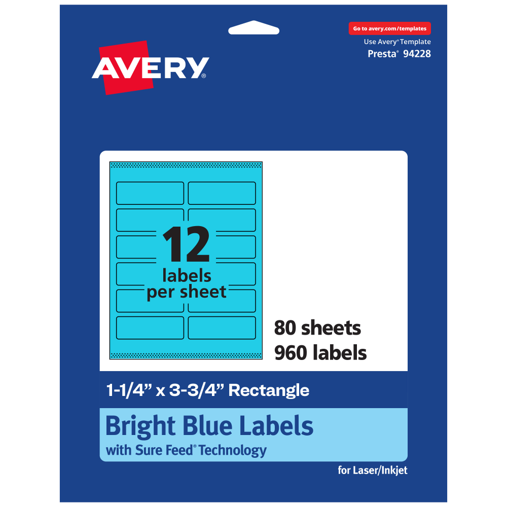 Avery® Print-To-The-Edge Labels With Sure Feed® Technology And