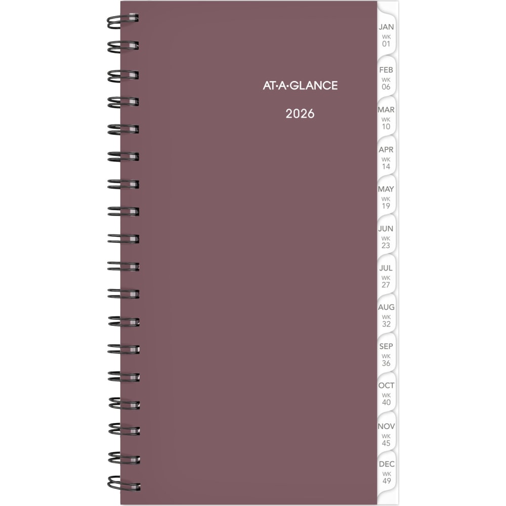 AT-A-GLANCE® 2026 Weekly Planner Refill, Wirebound, Pocket, 3