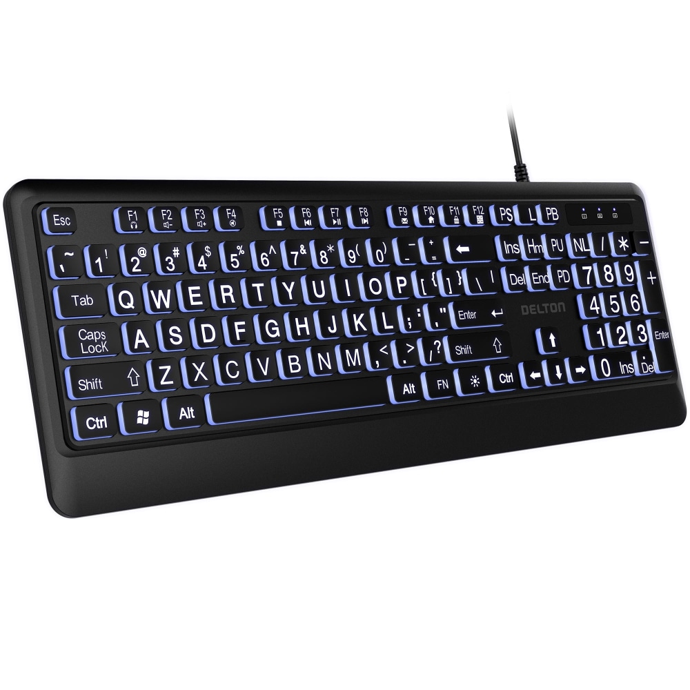 Delton KB20 Large Print Big Key Backlit Wired