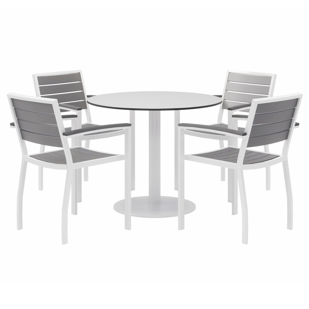 KFI Studios Eveleen 5-Piece Outdoor Patio Set, 33-13/16”H