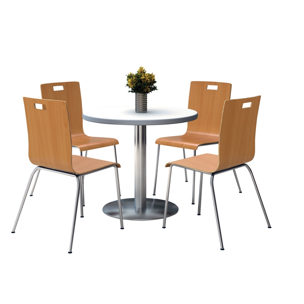 KFI Studios Jive Round Pedestal Table With 4