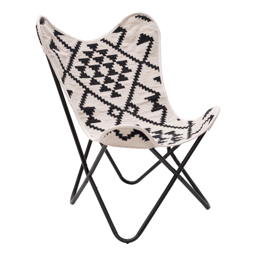 Zuo Rabat Accent Chair, Beige/Black