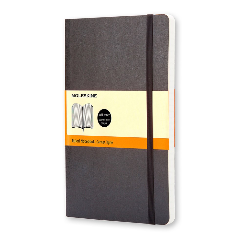Moleskine Classic Soft Cover Notebook, 5" x 8-1/4",