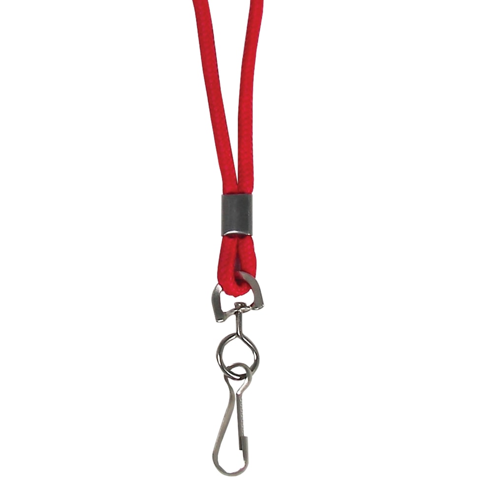 C-Line® Standard Lanyards With Swivel Hooks, 36"L, Red,