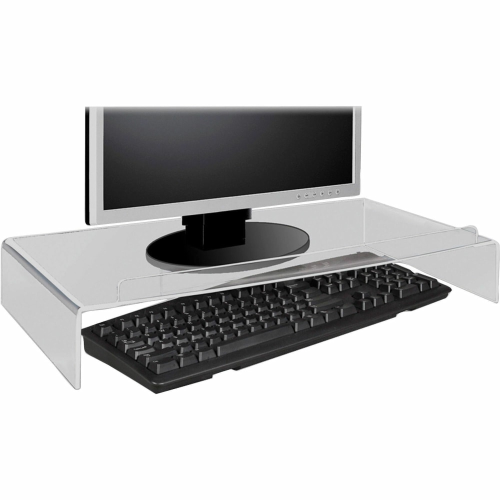 Kantek Acrylic Monitor Stand with Keyboard Storage -