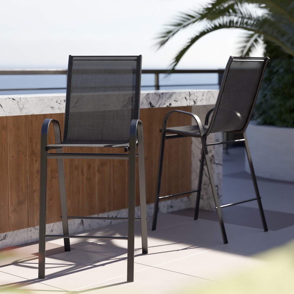 Flash Furniture Brazos Series Outdoor Bar Stools With