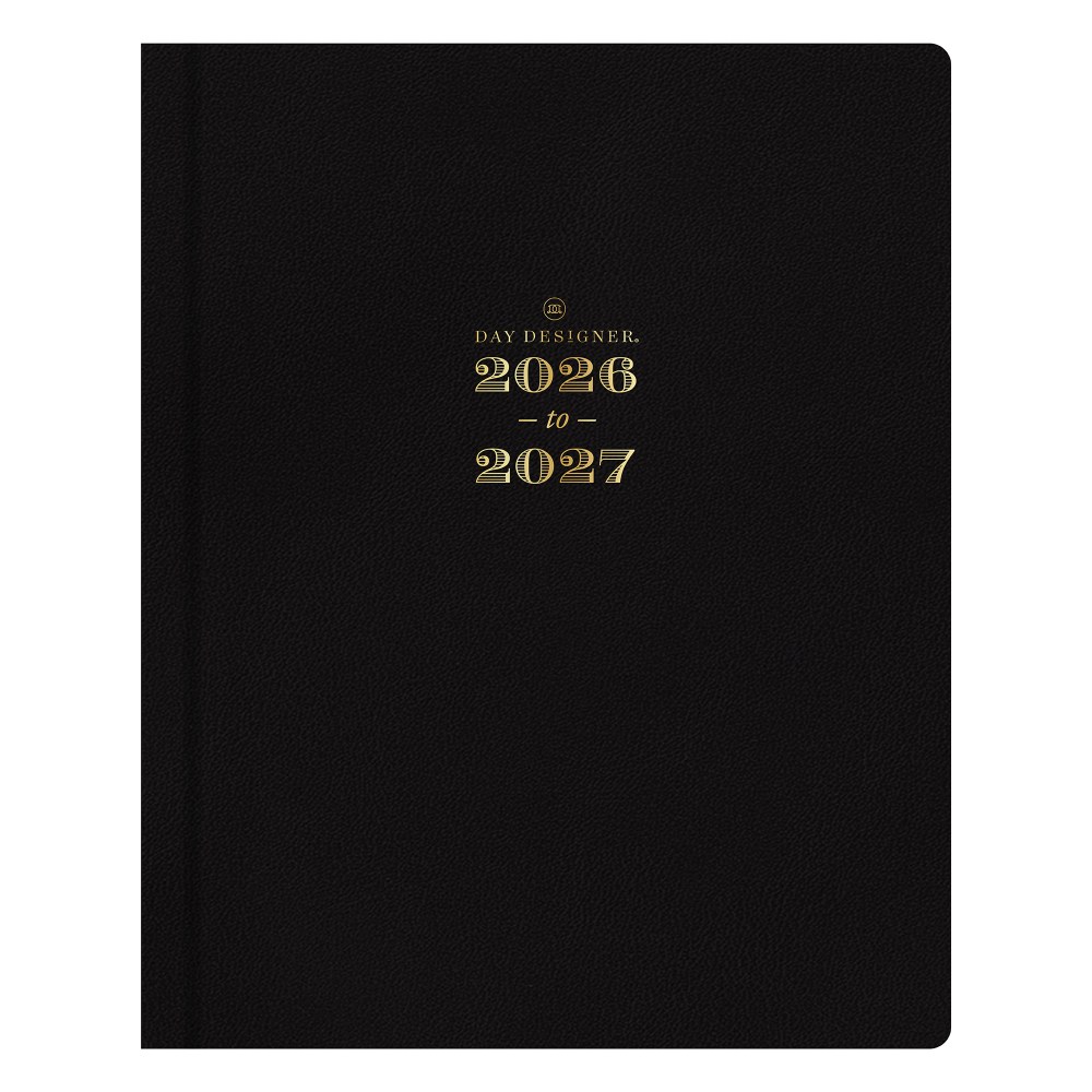 Planning Calendar DD Black FL 8x10 AY26–27 Bookbound