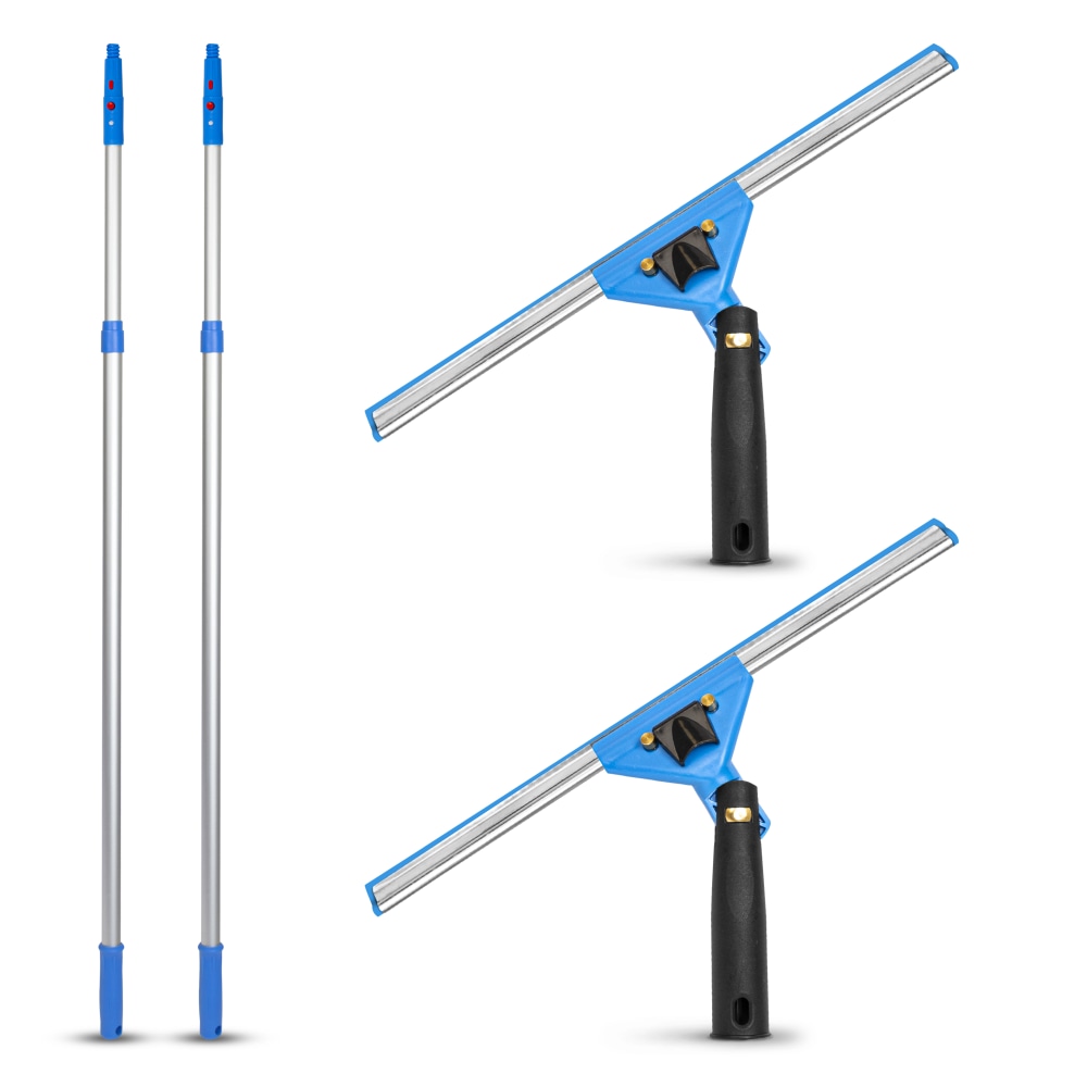 Gritt Commercial Swivel Window Squeegee And Telescopic Pole