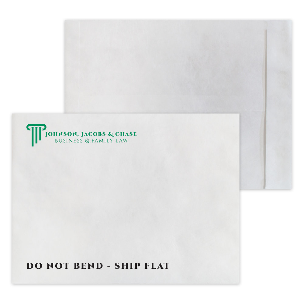 Custom 2-Color, Zip Stick® DuPont™ Tyvek® White Mailing