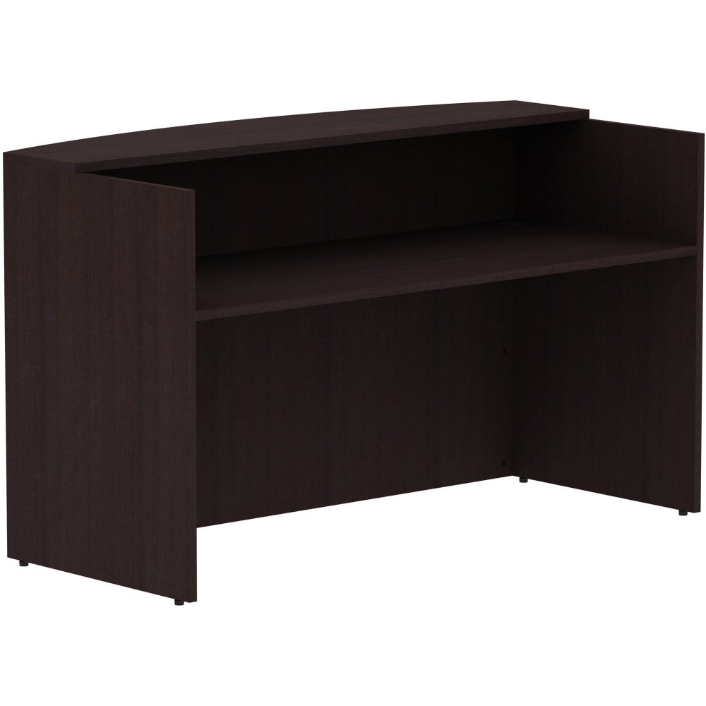 Lorell® 72"W Reception Computer Desk, Espresso