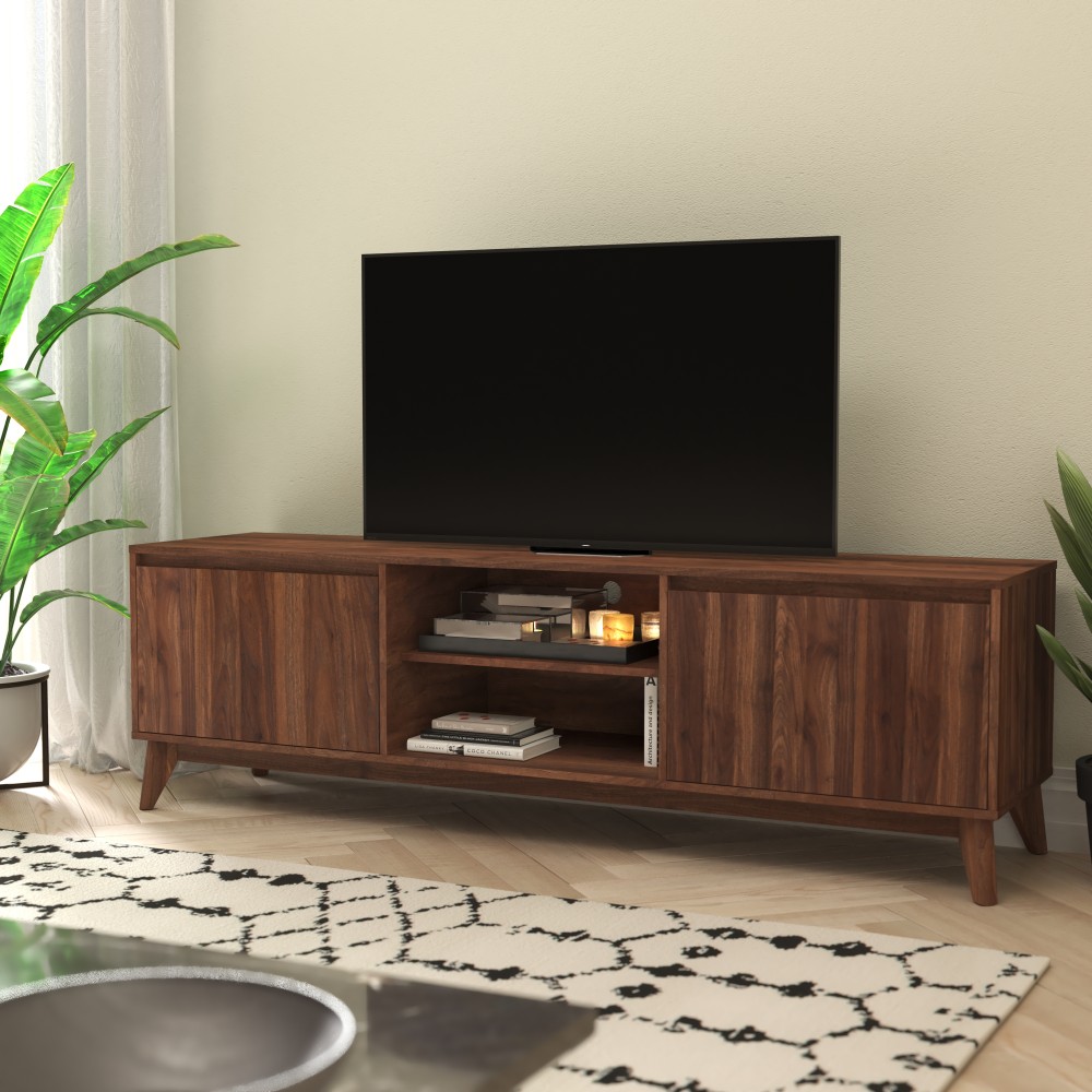 Flash Furniture Hatfield Mid-Century Modern TV Stand for