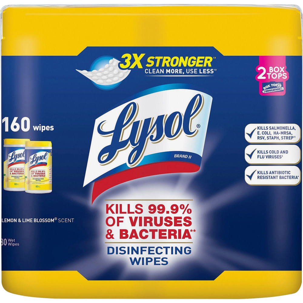 Lysol® Disinfecting Wipes, Lemon & Lime Blossom® Scent,