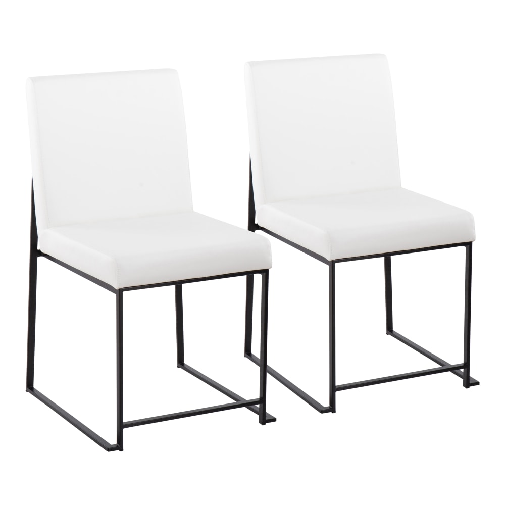 LumiSource High-Back Fuji Dining Chairs, Faux Leather,