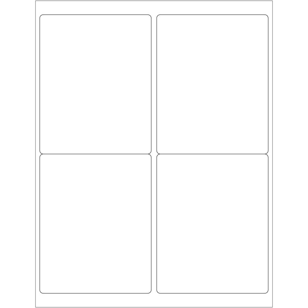 Tape Logic® Inkjet/Laser Labels, LL129, Rectangle, 4" x