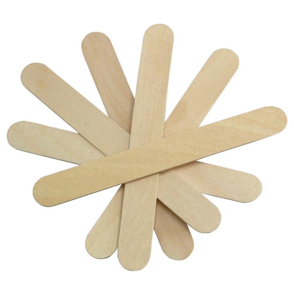 Medline Non-Sterile Tongue Depressors, 5 1/2", Tan, Pack