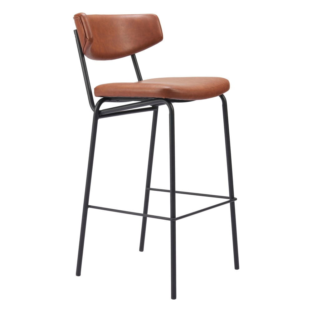 Zuo Charon Barstools, Vintage Brown, Set Of 2