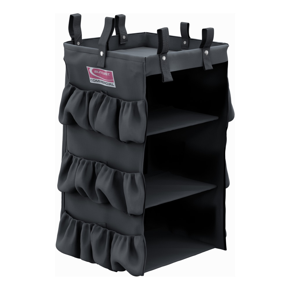 Suncast Commercial 3-Sided Housekeeping Bag With Shelves,