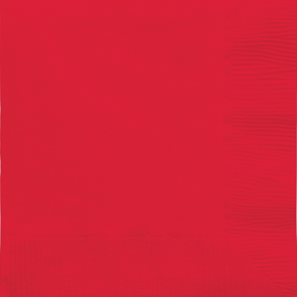 Amscan 2-Ply Lunch Napkins, 6-1/2" x 6-1/2", Red,