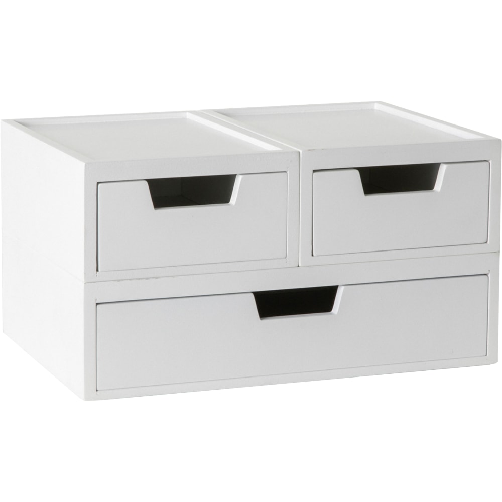Martha Stewart Weston Stackable Boxes With Drawers, 3"H