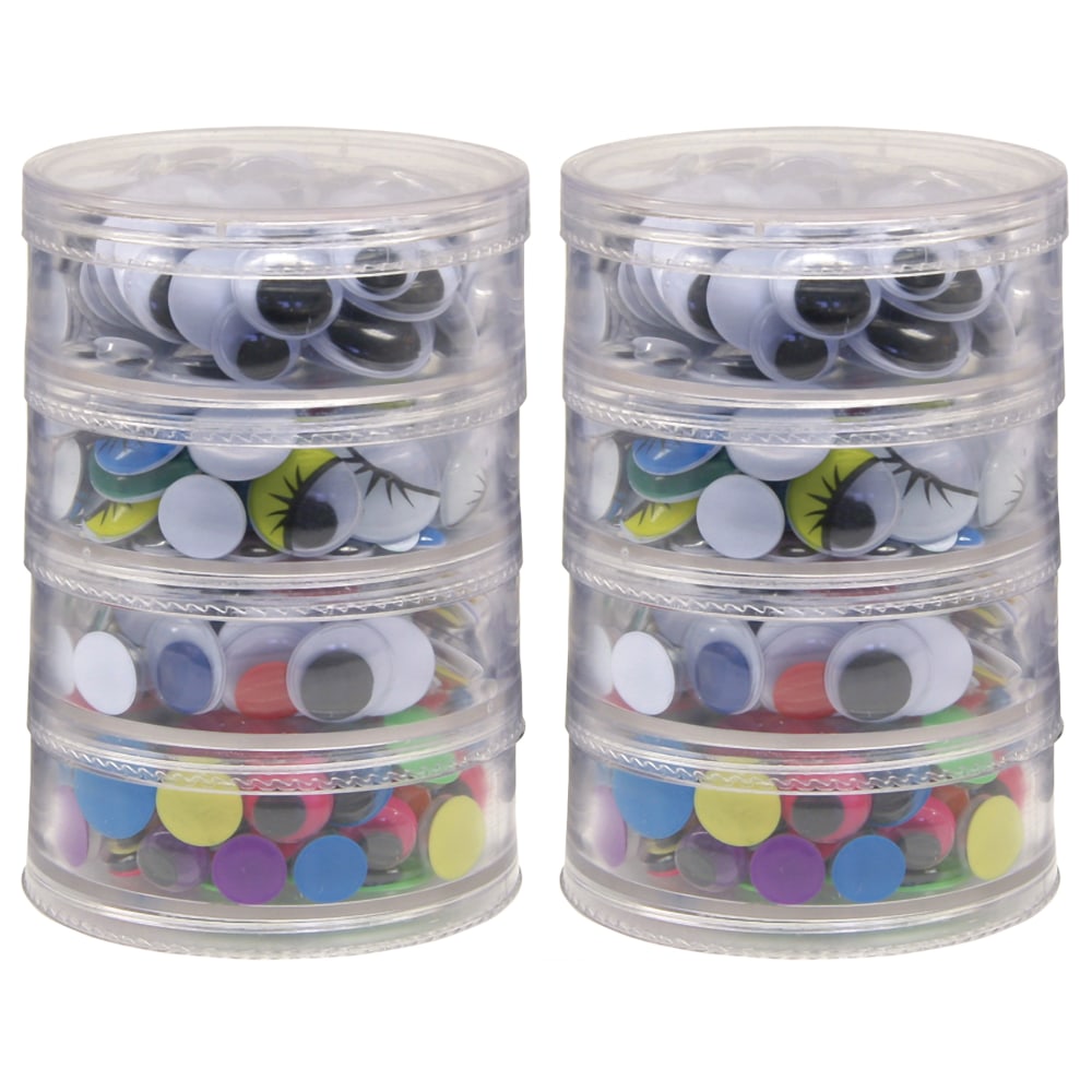 Creativity Street Wiggle Eyes Storage Stacker, Assorted Colors,