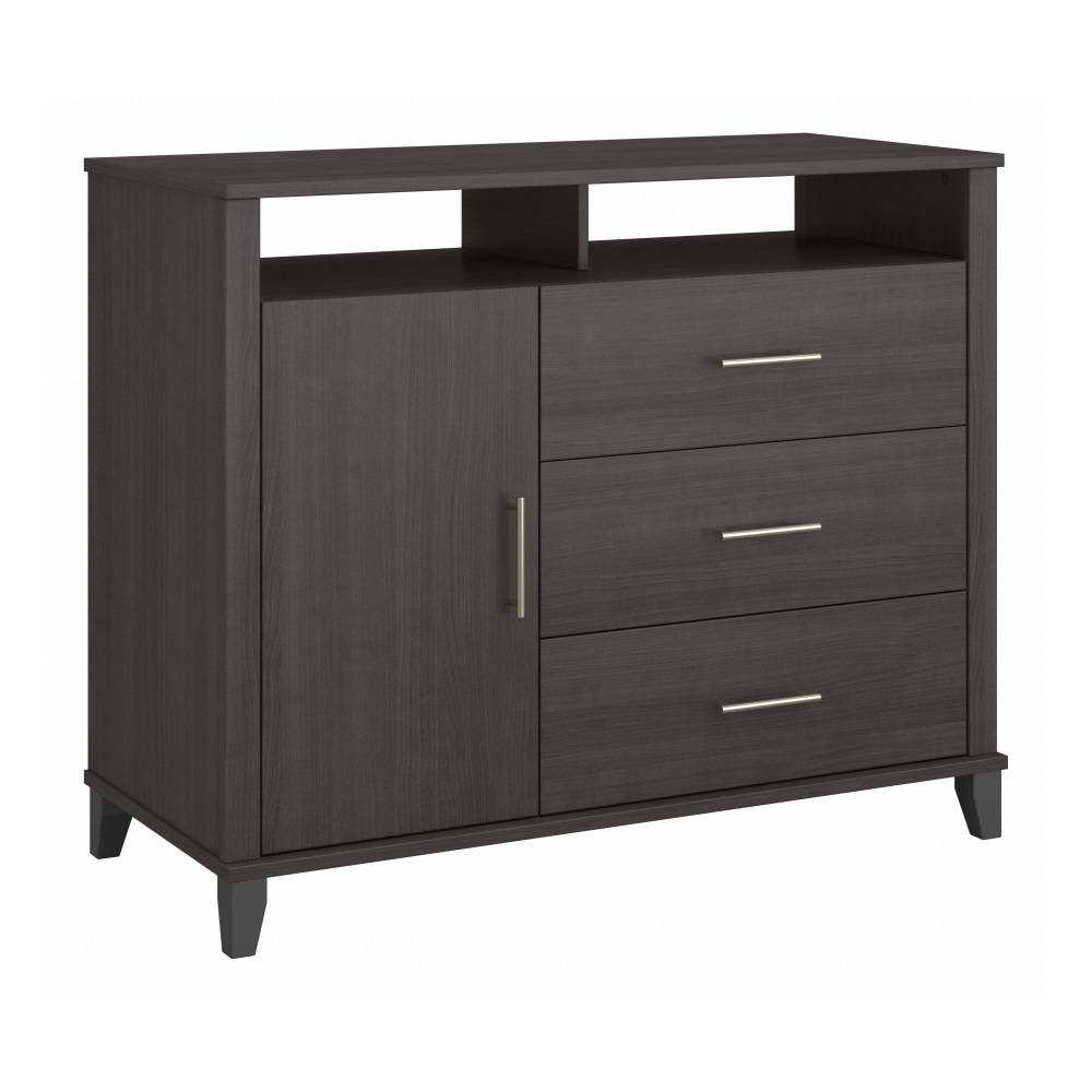 Bush Furniture Somerset Tall Sideboard Buffet Cabinet, Storm