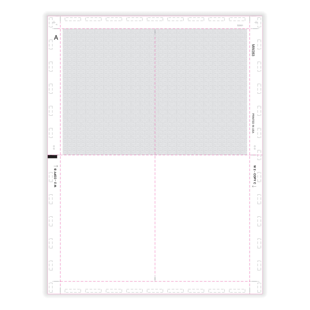 ComplyRight® W-2 Tax Forms, 4-Up (Box), With Printed