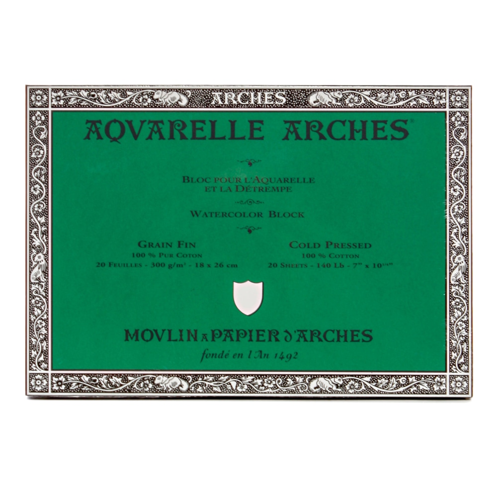 Arches® Aquarelle Watercolor Block, 140 Lb, Cold Press,