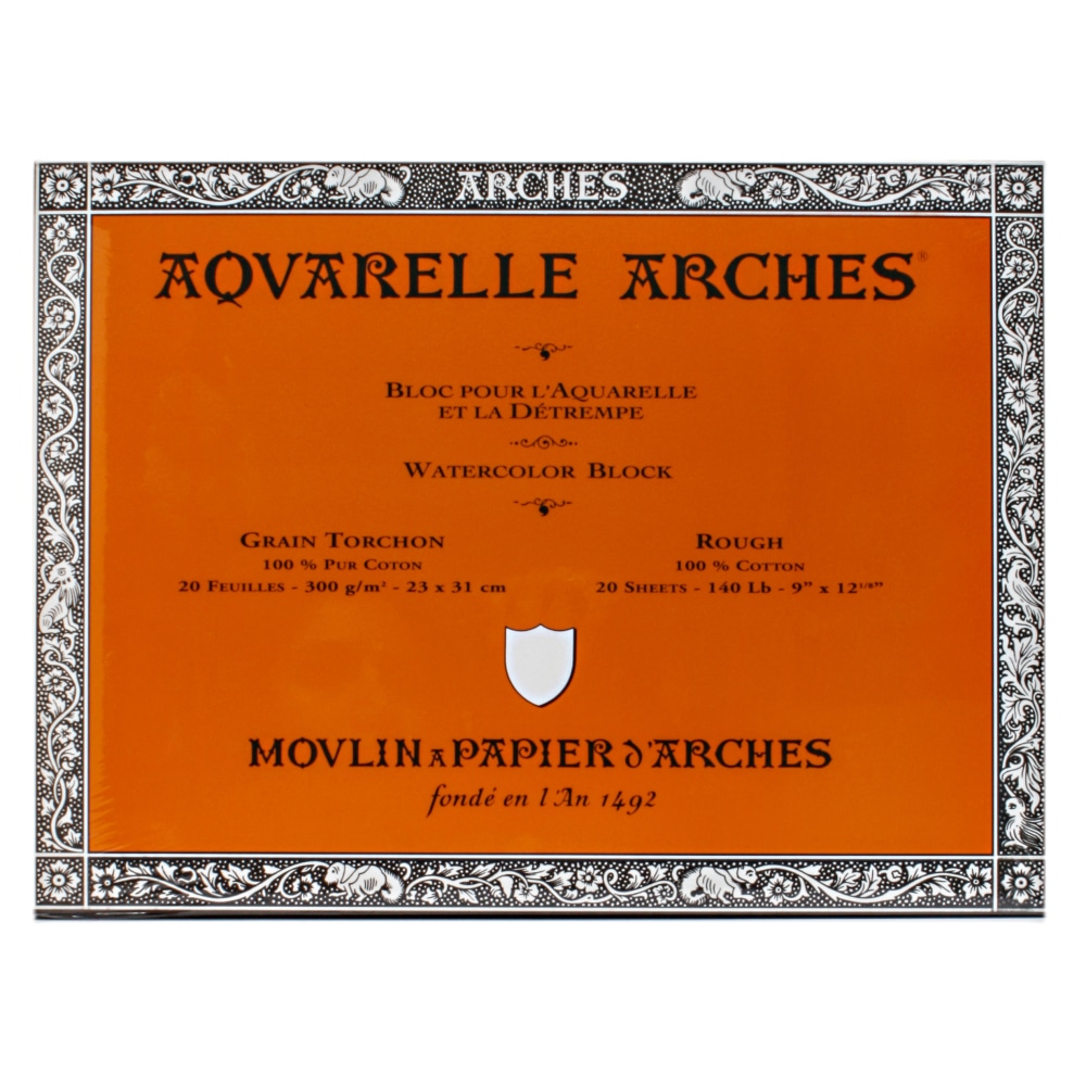 Arches® Aquarelle Watercolor Block, 140 Lb, Rough Press,