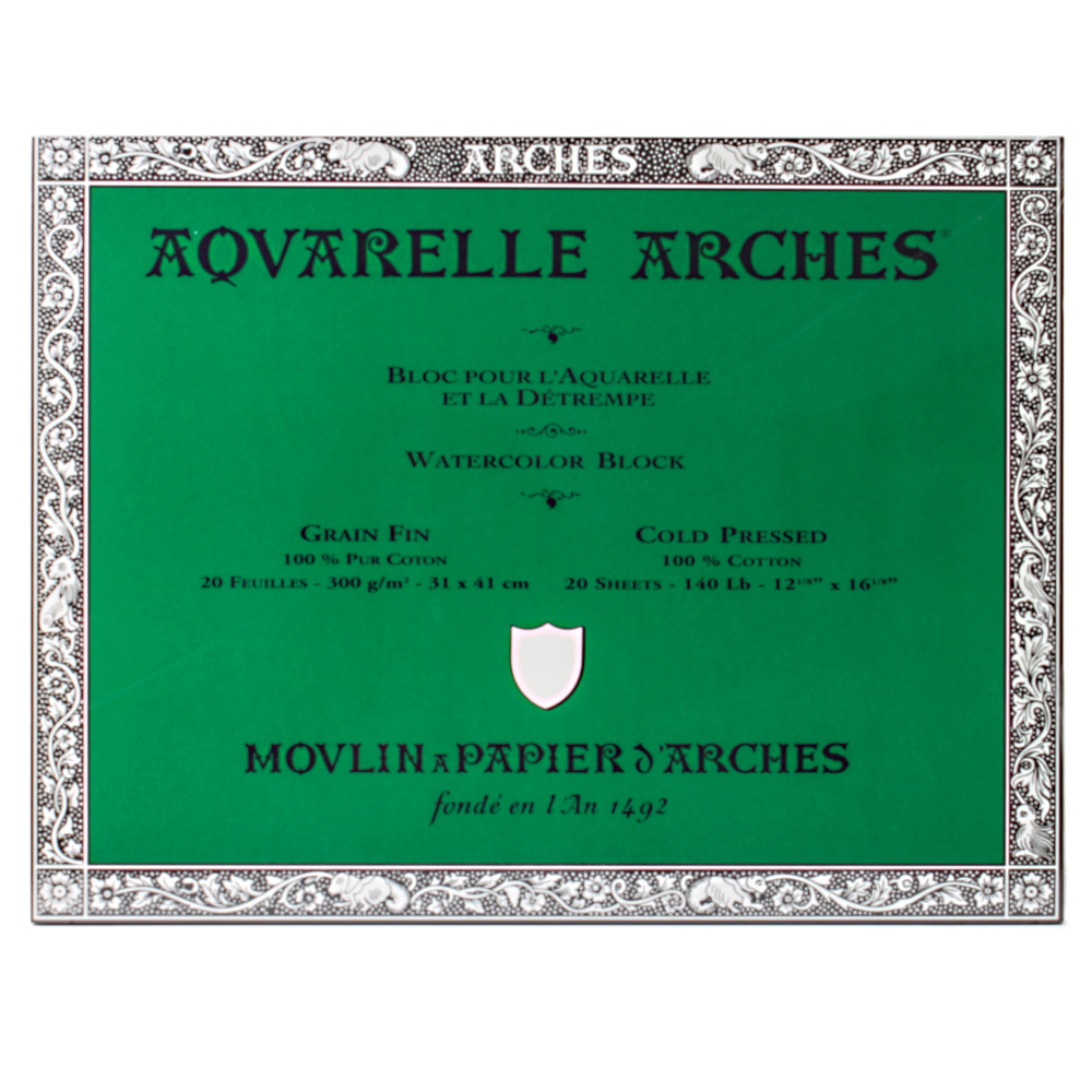 Arches® Aquarelle Watercolor Block, 140 Lb, Cold Press,