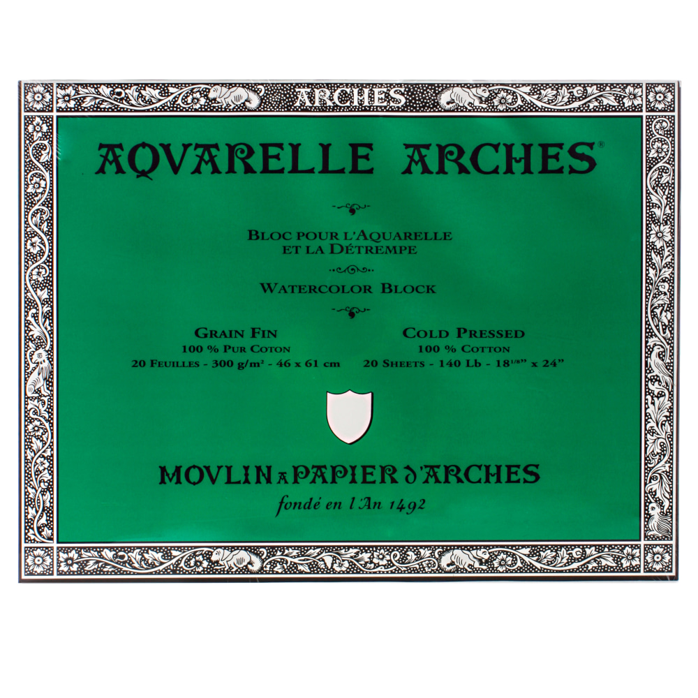 Arches® Aquarelle Watercolor Block, 140 Lb, Cold Press,