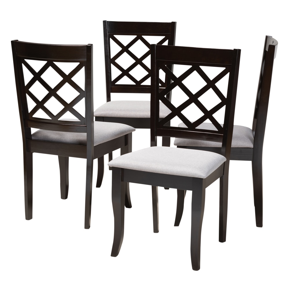 Baxton Studio 9726 Dining Chairs, Gray, Set Of