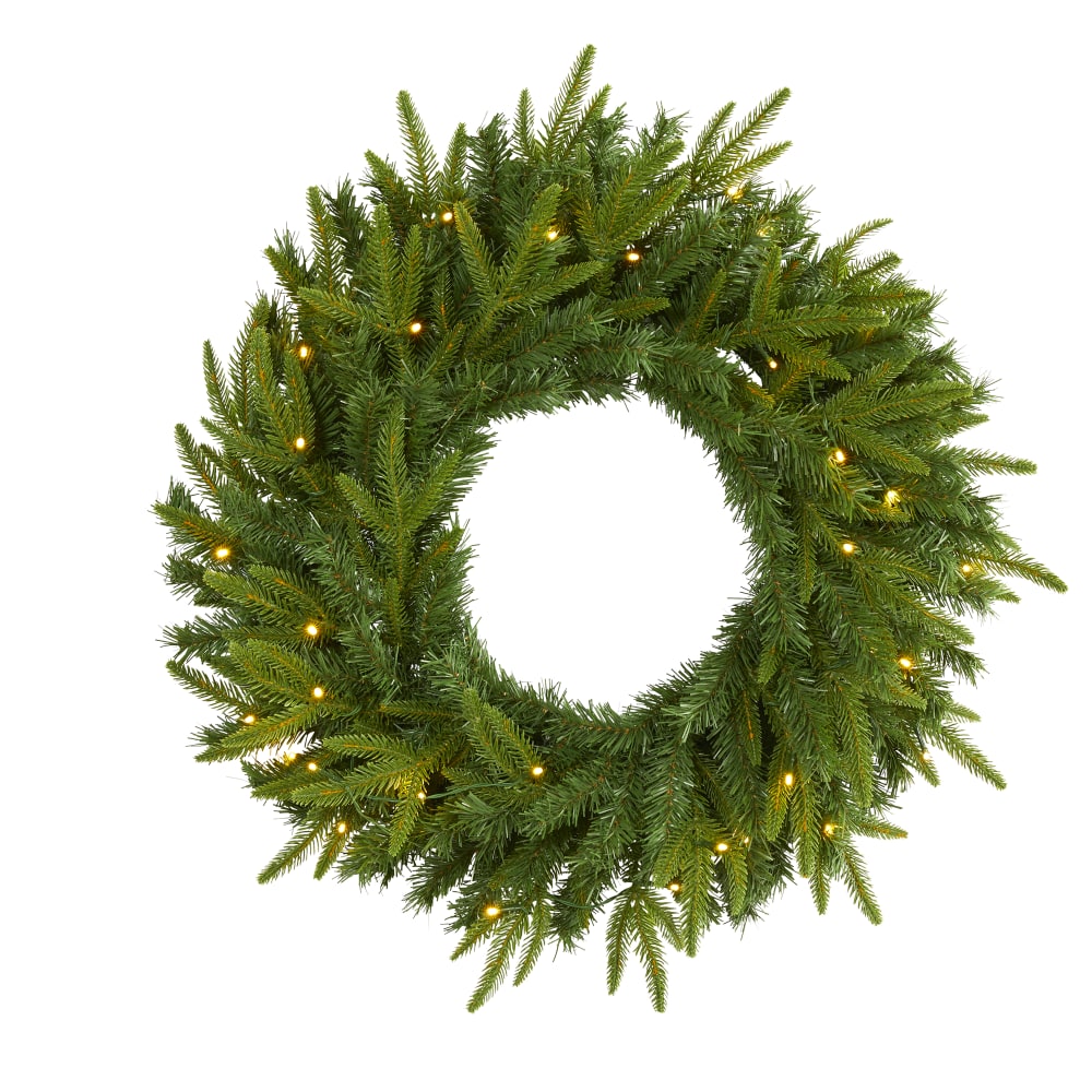 Nearly Natural 24"H Long Pine Artificial Christmas Wreath