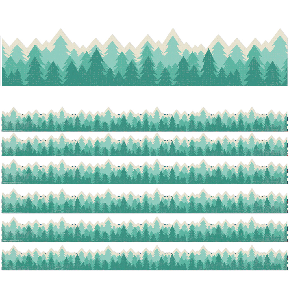 Eureka School Extra-Wide Deco Trim, Adventurer Trees, 37’