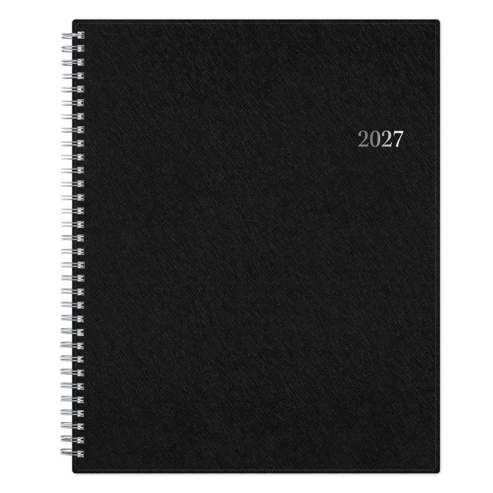 2027 Passages Solid Black Weekly/Monthly Planner 8.5x11