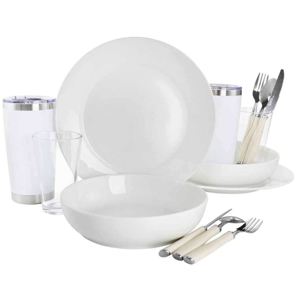 Gibson Home Nobella 14-Piece Fine Ceramic Dinnerware Set,