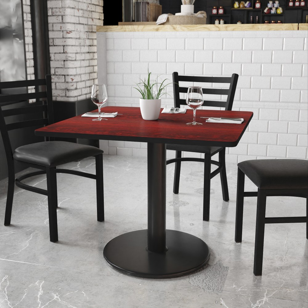 Flash Furniture Square Laminate Table Top With Round