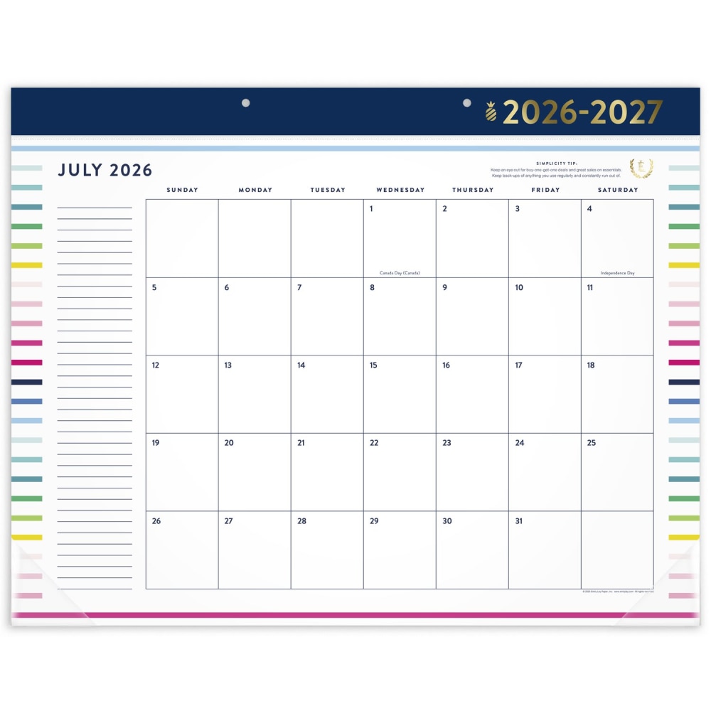 Simplified by Emily Ley for AT-A-GLANCE® Academic 2026-2027