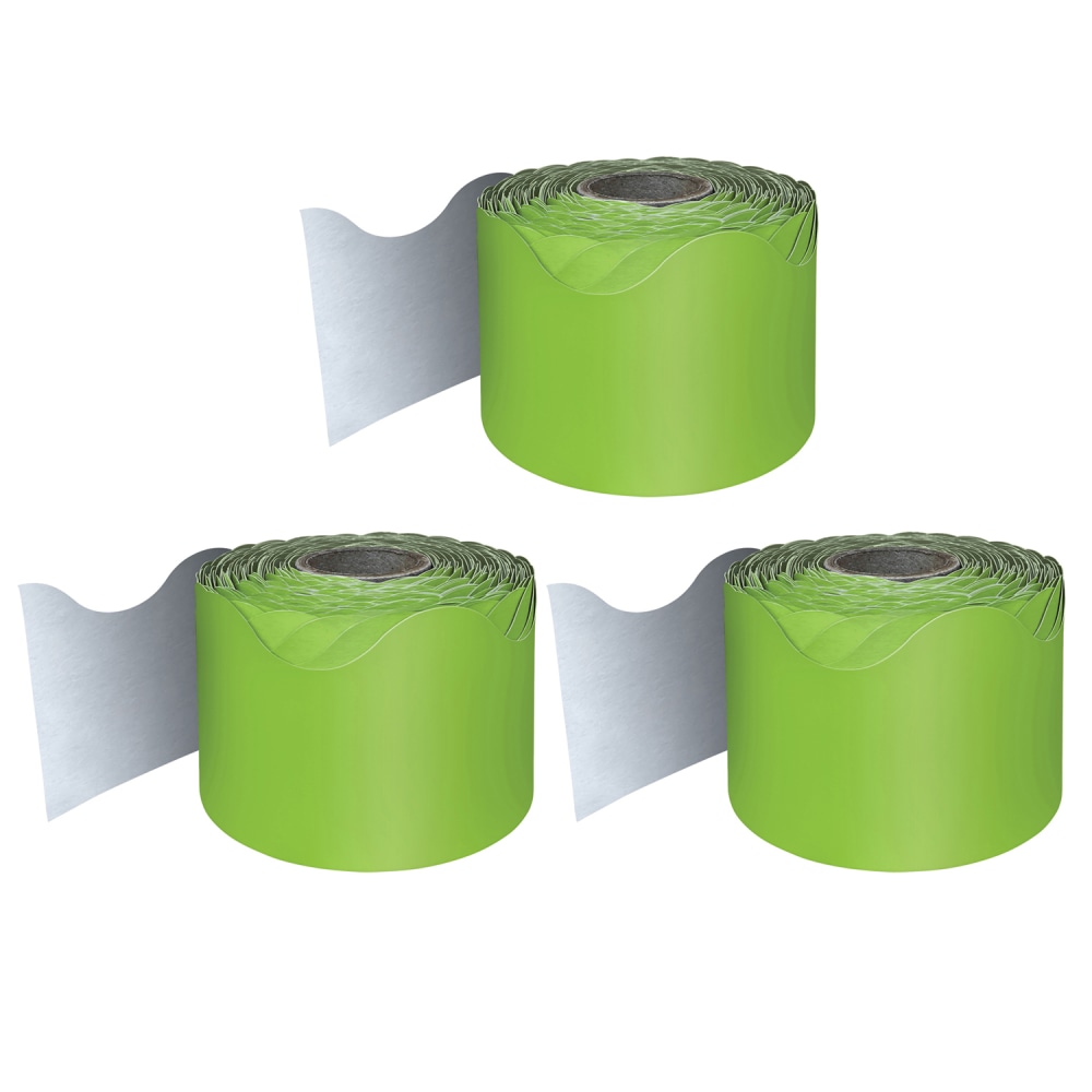 Carson Dellosa Education Rolled Scalloped Borders, Lime, 65&#x27;