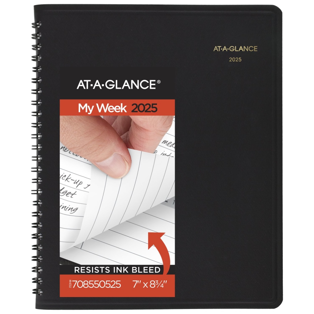 2025 AT-A-GLANCE® Open Scheduling Weekly Planner, 6-3/4" x