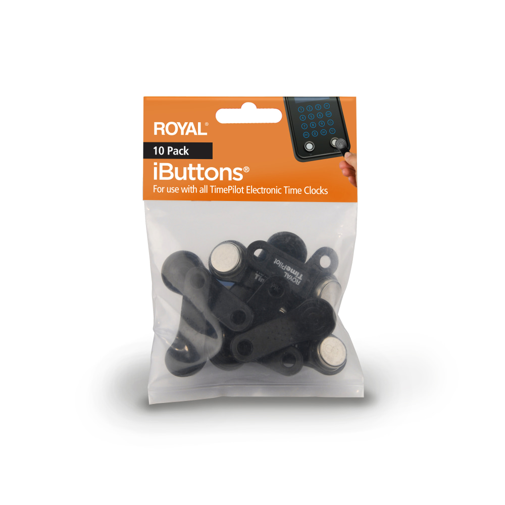 TimePilot 39156M iButtons, Black, Pack Of 10 iButtons