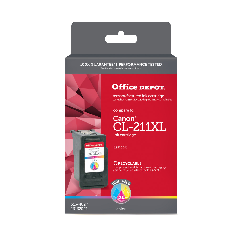 Office Depot® Remanufactured Tri-Color High-Yield Ink Cartridge