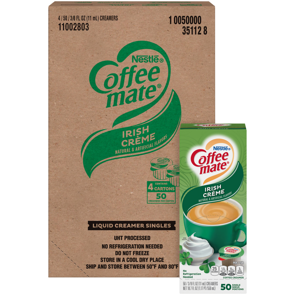 Coffee mate Irish Creme Nondairy Liquid Creamer Singles
